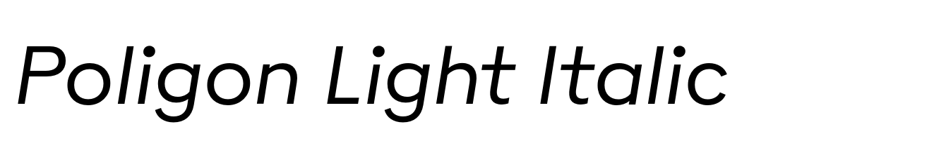 Poligon Light Italic